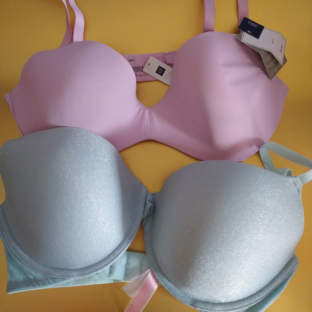 Pink VS and Gap NWT bundle 2 bras size 36D